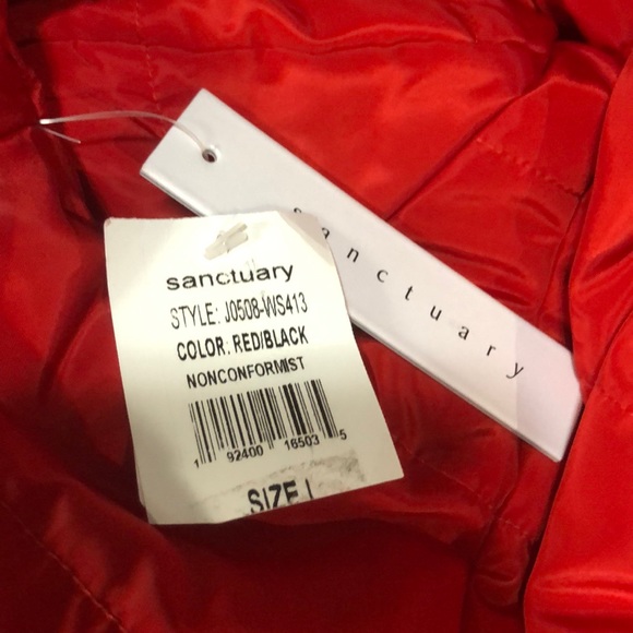 NWT SANCTUARY Reversible Sherpa Puffer Jacket Coat - Picture 7 of 8